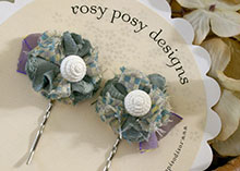 Floral Hair Bobby Pins photo