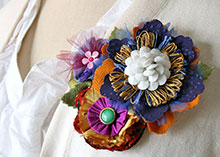Rainbow Flower Pin Brooch photo
